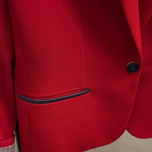 Tommy Hilfiger Red Blazer with Blue Accents - Picture 4 of 8